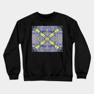 Fijian Tapa Cloth 82 by Hypersphere Crewneck Sweatshirt